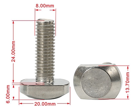 怒江不銹鋼螺絲t型螺絲定制